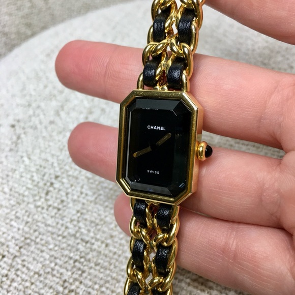 Authentic CHANEL Premiere watch gold black Large size - Picture 5 of 16